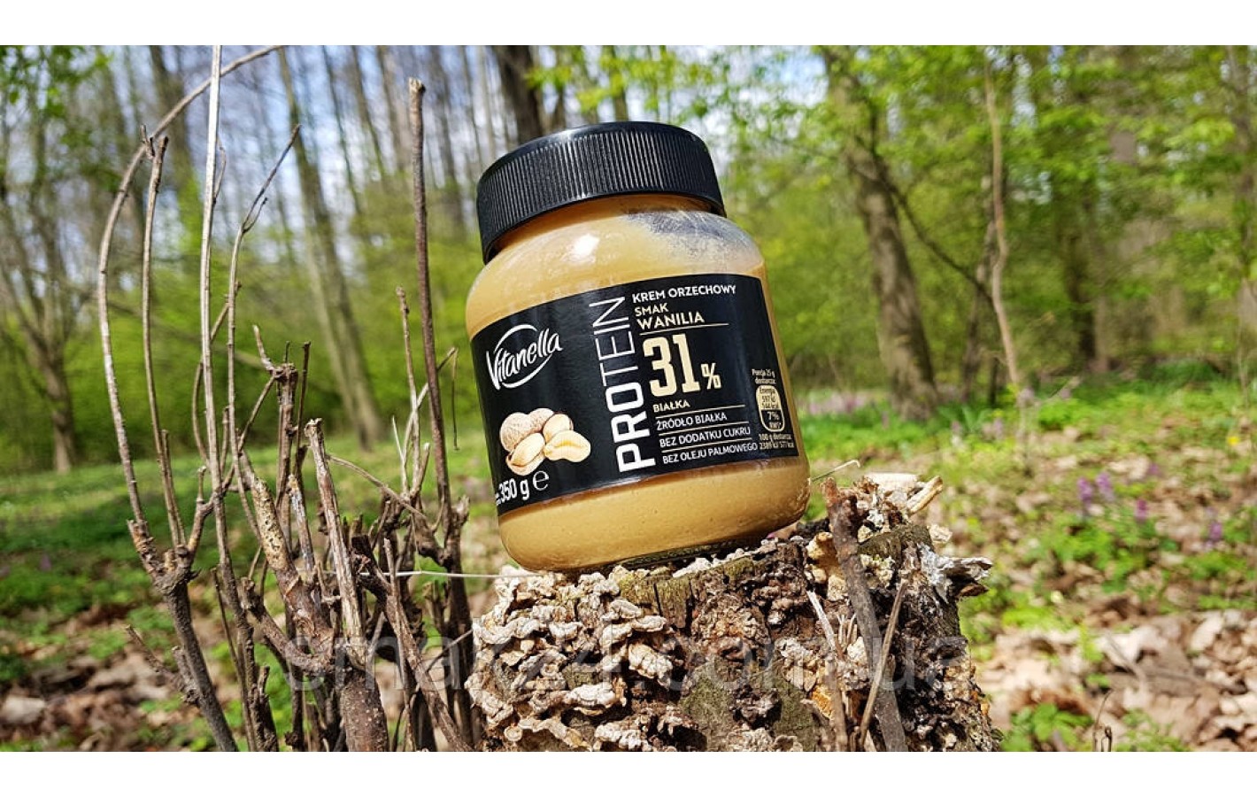 Горіхова паста PROTEIN 31% без цукру і пальмової олії з ваніллю Vitanella 350 г Польща