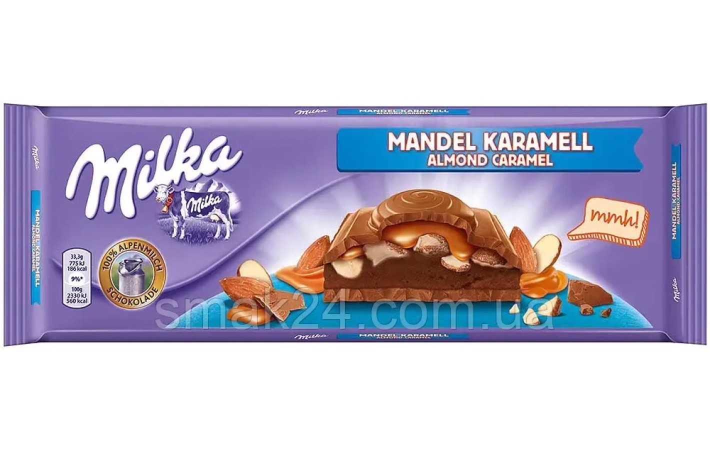 Шоколад Milka Mandel Caramel (c карамелью и миндалем) Швейцария 300г