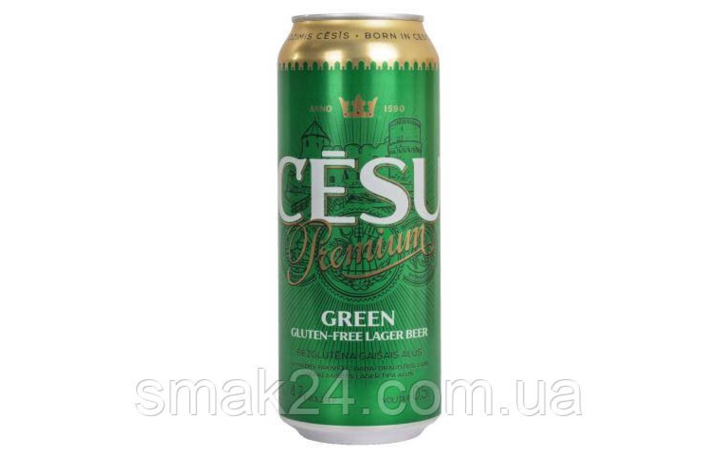 Пиво светлое БЕЗ ГЛЮТЕНА Cesu Premium Green Gluten-free lager 0.5л 4.7% Чехия