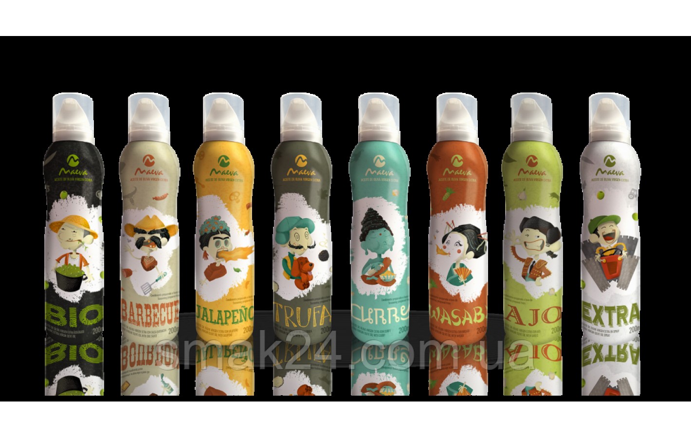 Масло оливковое в спрее Чесночный Maeva  Aceite de Olive Virgen Extra AJO Испания 200мл
