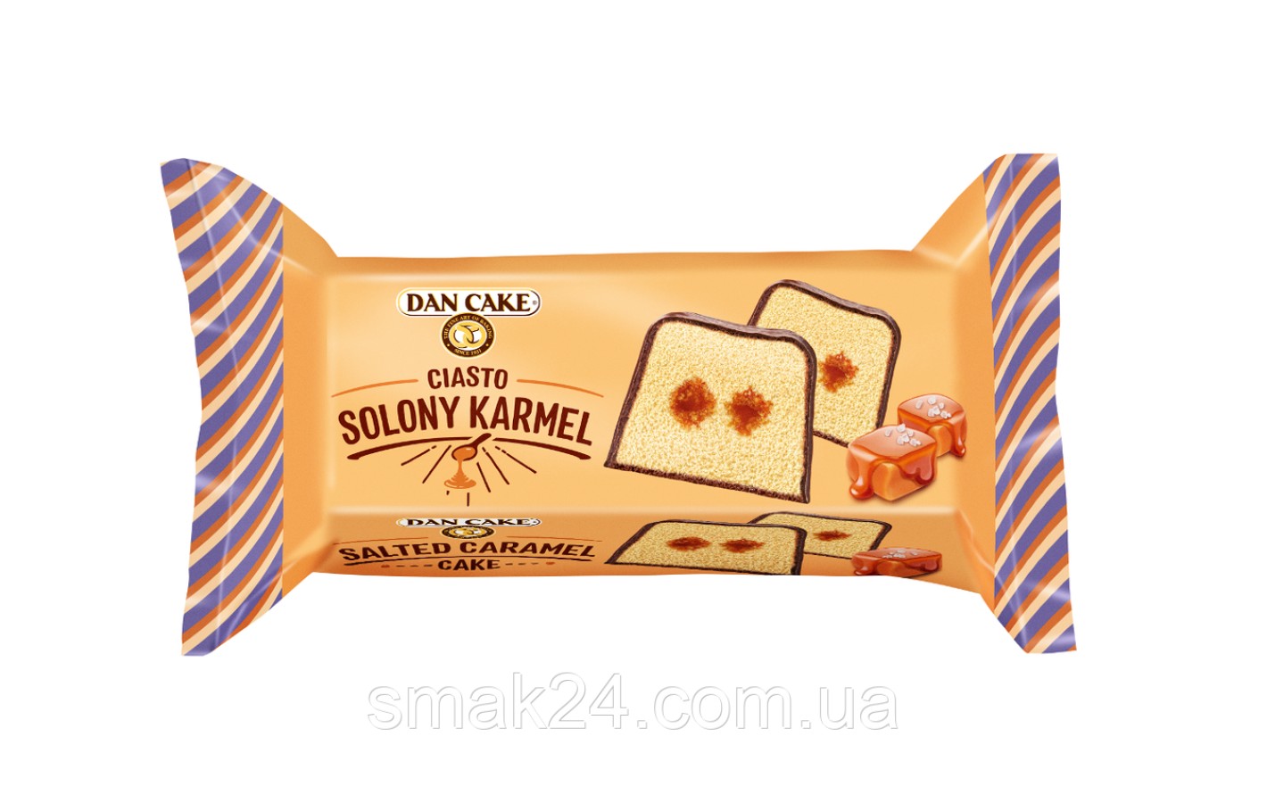 Кекс (торт) бисквитный с начинкой Соленая карамель Dan Cake Siasto Solony Karamel 400г Польша