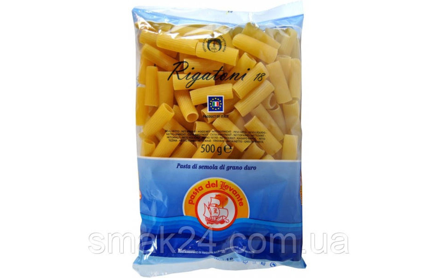Макаронные изделия (паста) Ригатони  Pasta Del Levante №18 Rigatoni 500г Италия