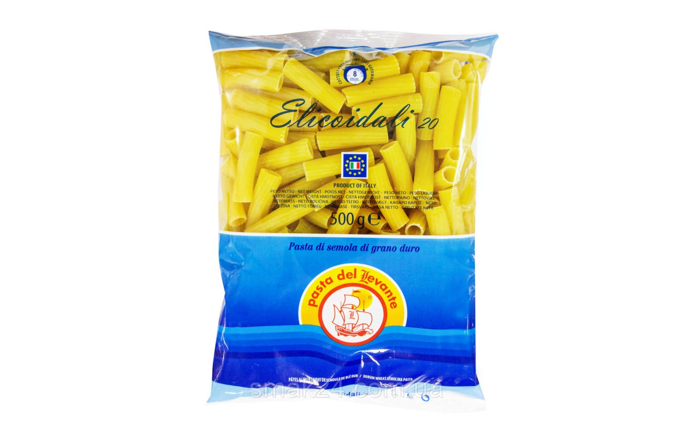 Макаронные изделия (паста) Трубочки спиральные Pasta Del Levante №20 Elicoidali 500г Италия