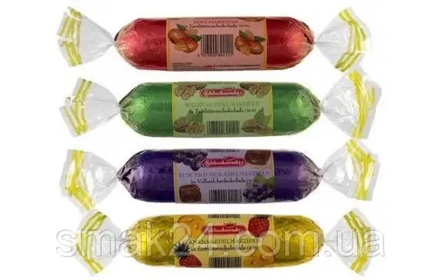 Марципан у чорному шоколаді з волоським горіхом Schluckwerder Edelmarzipan 125 г Німеччина