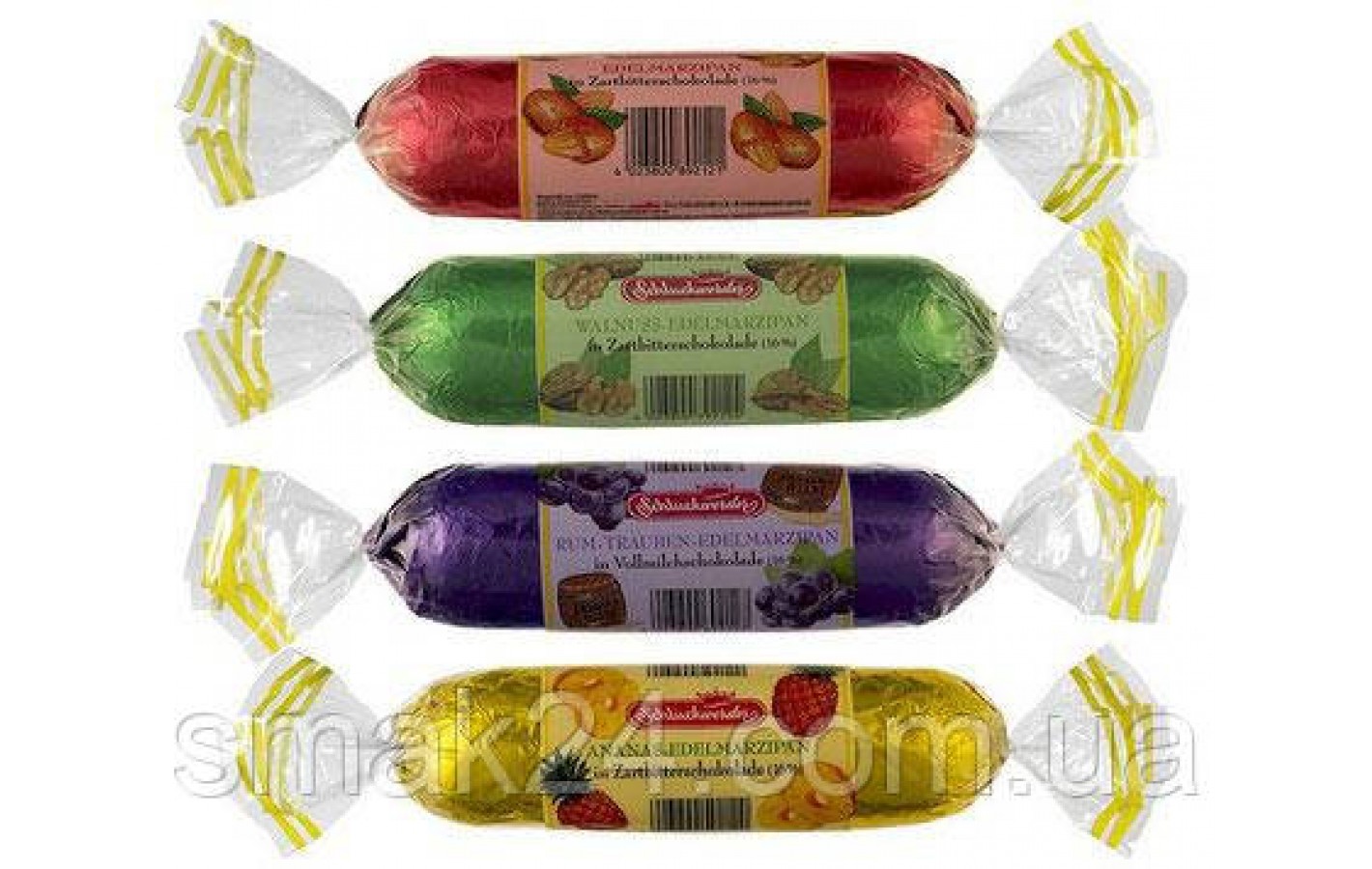 Марципан у чорному шоколаді з волоським горіхом Schluckwerder Edelmarzipan 125 г Німеччина