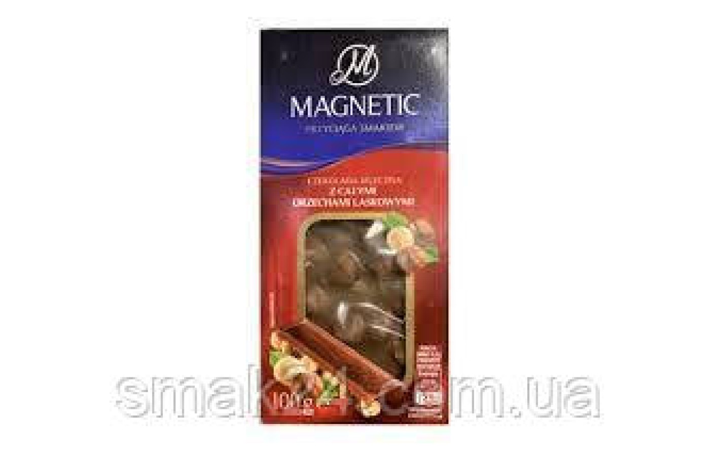 Шоколад молочный с цельным фундуком Magnetic 100г