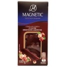 Шоколад чорний БЕЗ ДОДАВАННЯ ЦУКРУ з цільним фундуком Magnetic 100г