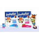 Шоколад молочний білий смугастий BabyFox 12 шт. 90г