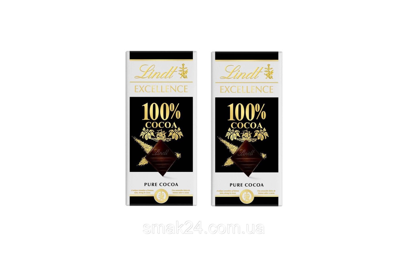 Шоколад 100% какао Lindt Excellence 50г Швейцарія