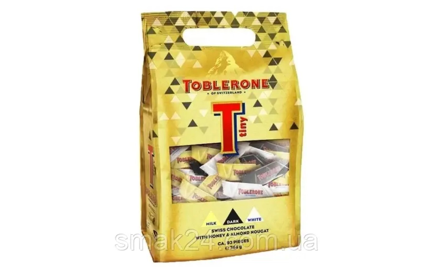 Швейцарський шоколад МІКС з медом і мигдальною нугою Tobleron Tiny 744г Швейцарія