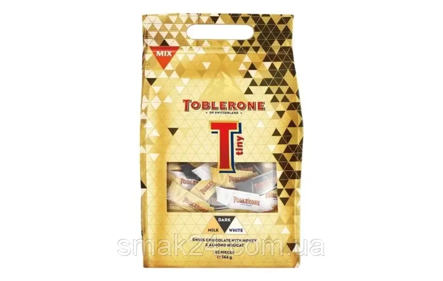 Швейцарський шоколад МІКС з медом і мигдальною нугою Tobleron Tiny 744г Швейцарія