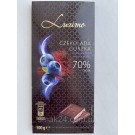 Шоколад черный Luximo Premium с черникой 70 % какао Польша 100г.