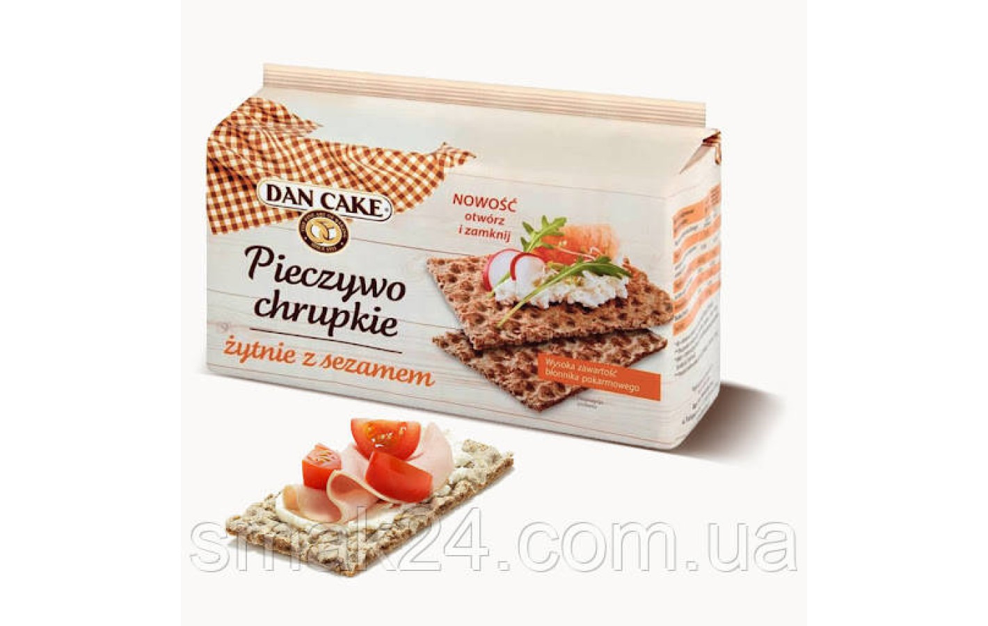 Хлібці хрусткі житальні з кунжутом Dan Cake Pieczywo chrupkie  ⁇ ytnie 250 г
