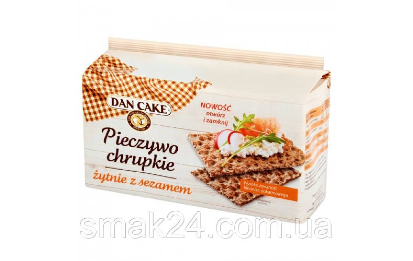Хлібці хрусткі житальні з кунжутом Dan Cake Pieczywo chrupkie  ⁇ ytnie 250 г