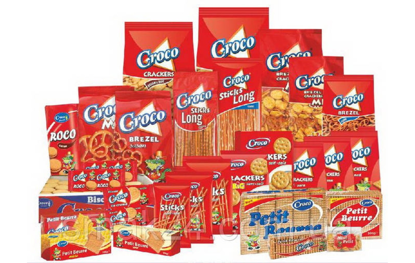 Ассорти крекеров и кренделей  Croco Brezel Crackers Mix 250 г Румыния