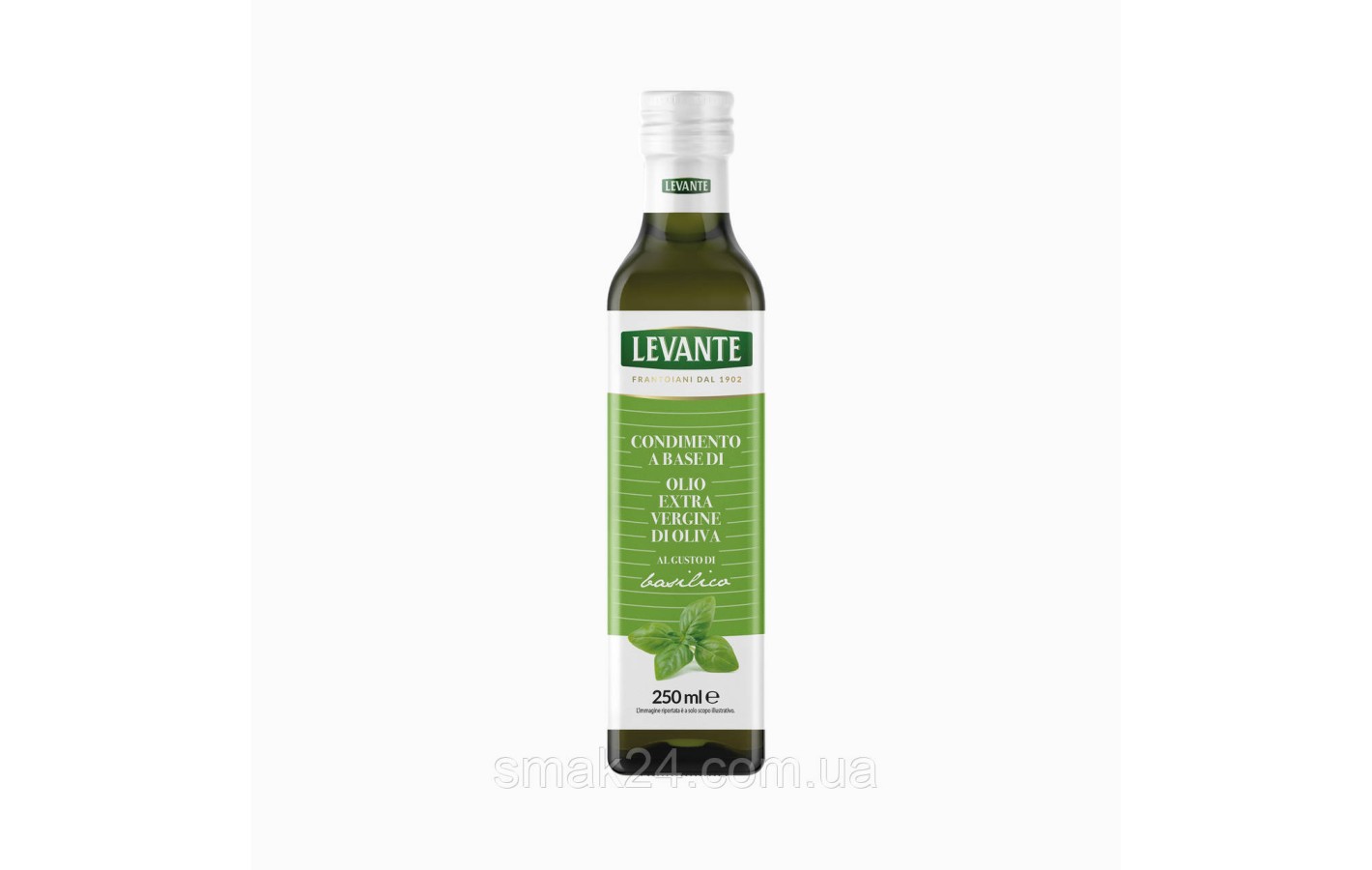 Оливковое масло с базиликом LEVANTE Olio Extra Vergine basilico 250мл Италия