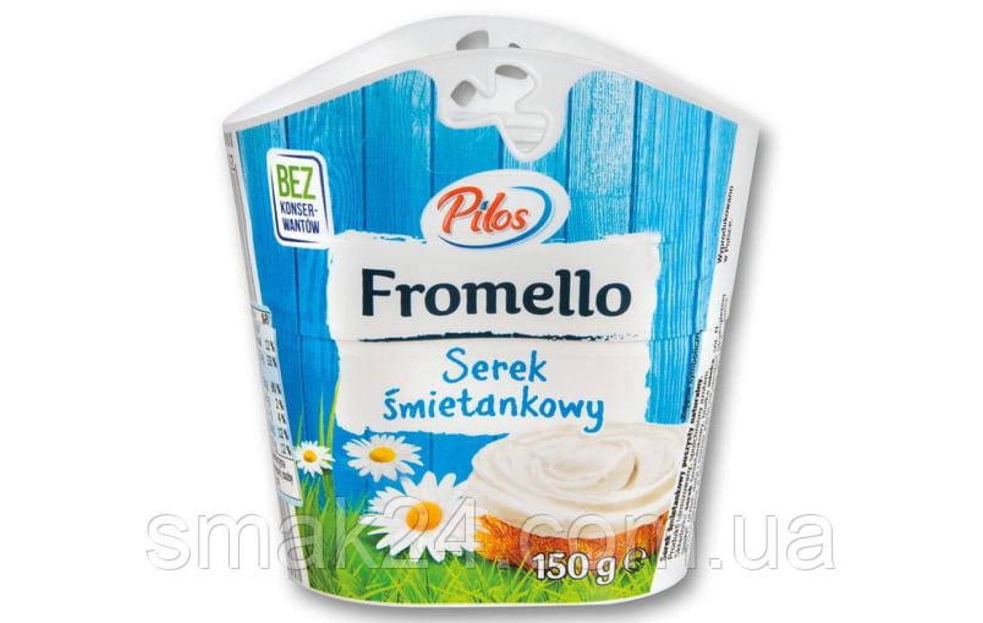 Сир-крем сирний БЕЗ КОНСЕРВАНТІВ (сирне намазка) сміттєвий Pilos Fromello Польща 150 г