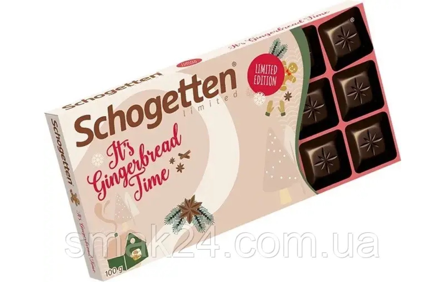 Шоколад чорний з Імбирним Пряником Schogetten Gingerbread Німеччина 100г