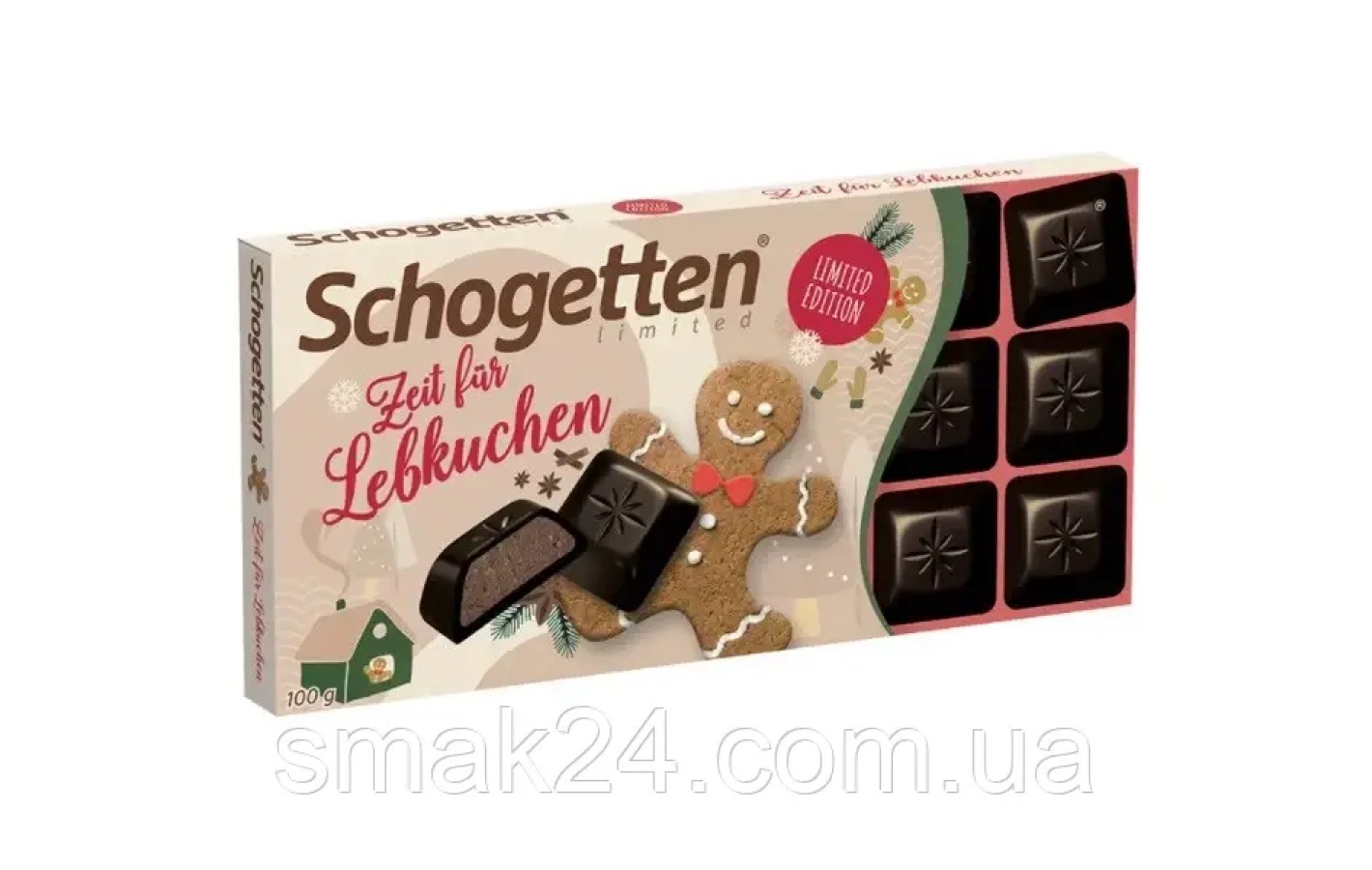 Шоколад чорний з Імбирним Пряником Schogetten Gingerbread Німеччина 100г