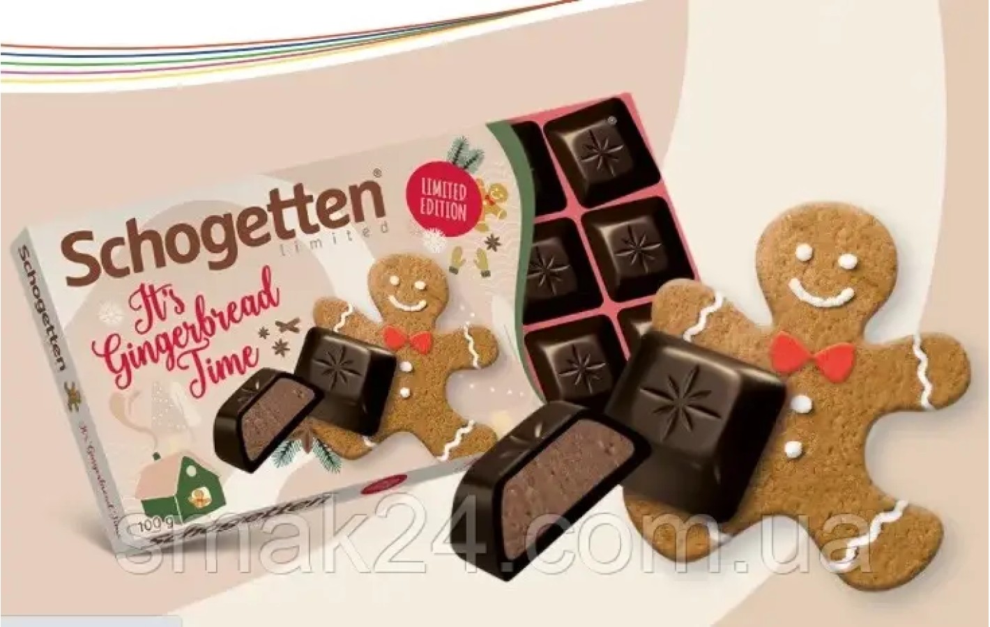 Шоколад чорний з Імбирним Пряником Schogetten Gingerbread Німеччина 100г