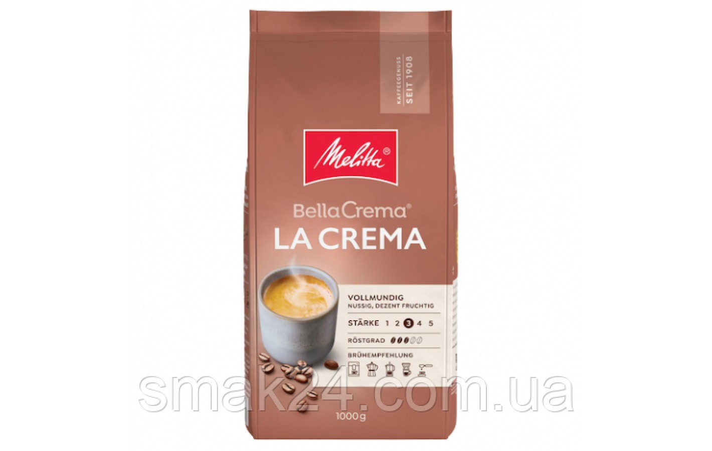 Кофе в зернах Melitta Bella Crema La Crema 100% Арабика 1кг  Германия