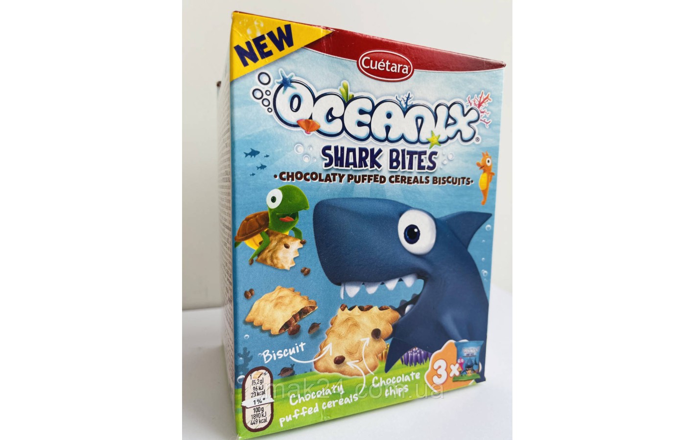 Шоколадное воздушное печенье из хлопьев Oceanix Cuetara Shark Bites 150г  Испания