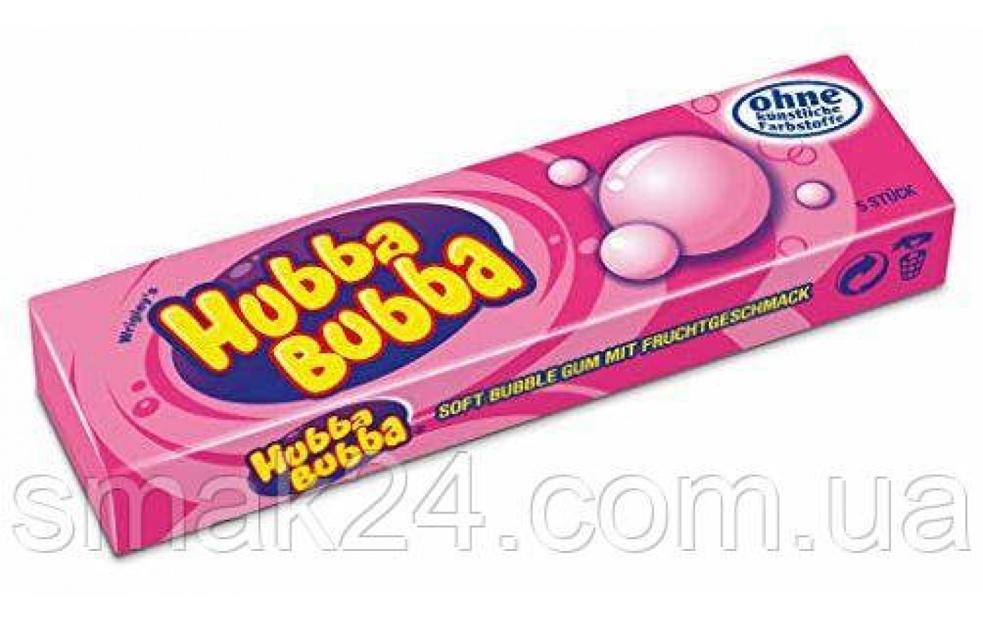 Жувальна гумка Hubba Bubbа Клубника, Bubble Gum 35г (5х7г) Германия