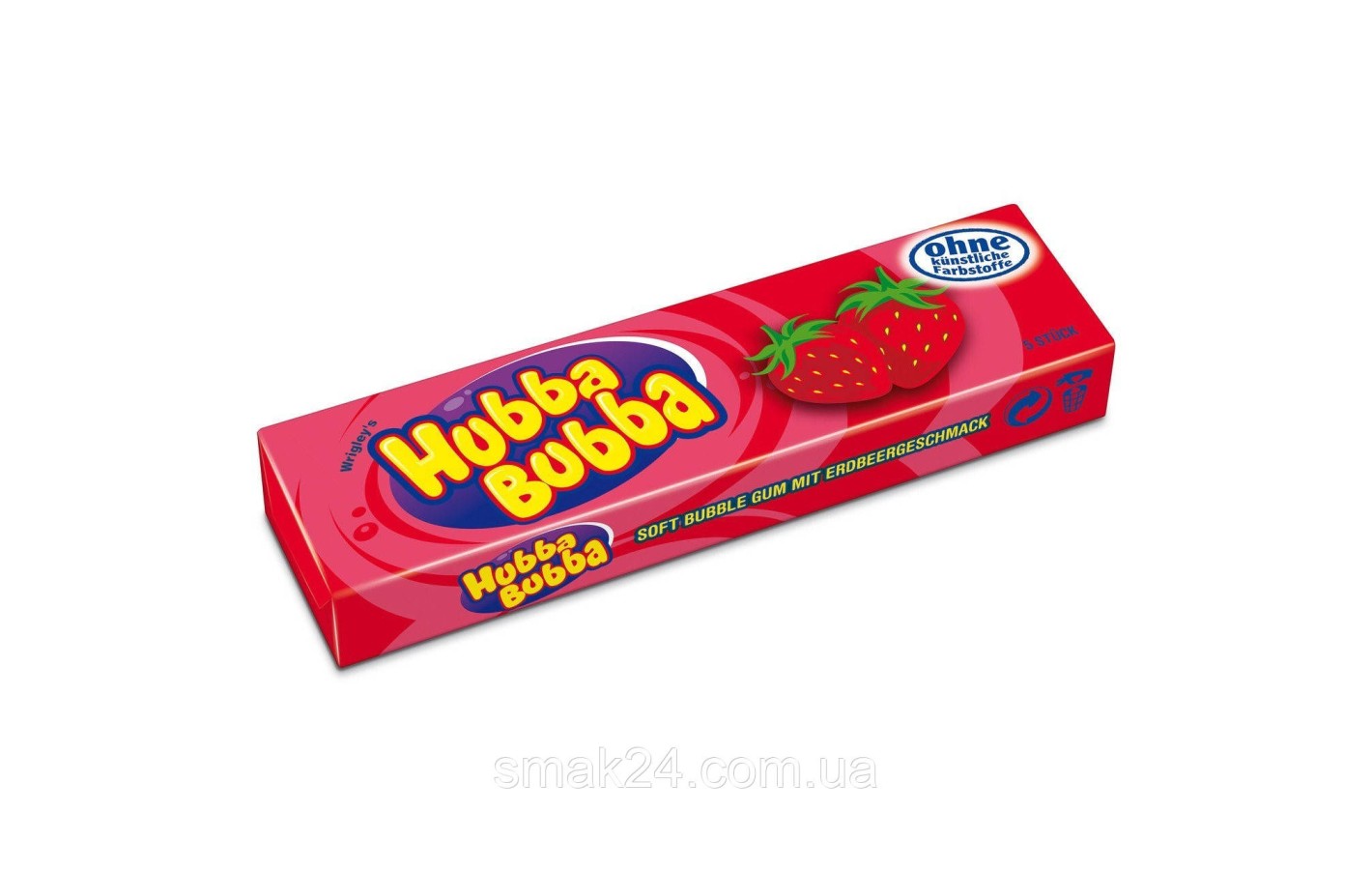 Жувальна гумка Hubba Bubbа Клубника, Bubble Gum 35г (5х7г) Германия
