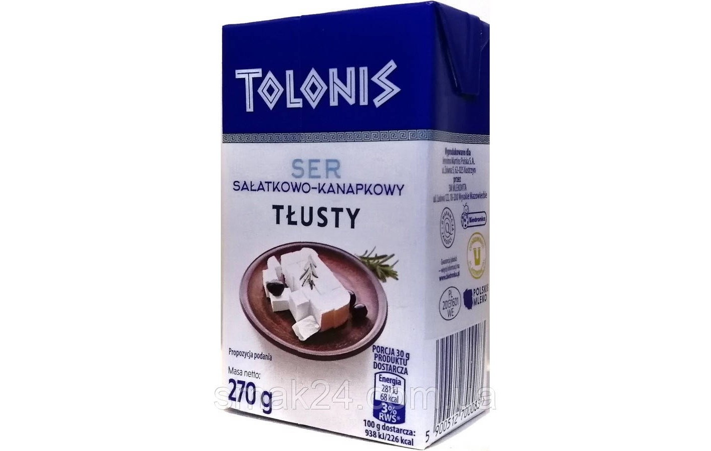 Сыр Фета порционный Tolonis Ser Salatkowo-kanapkowy 270г Польша