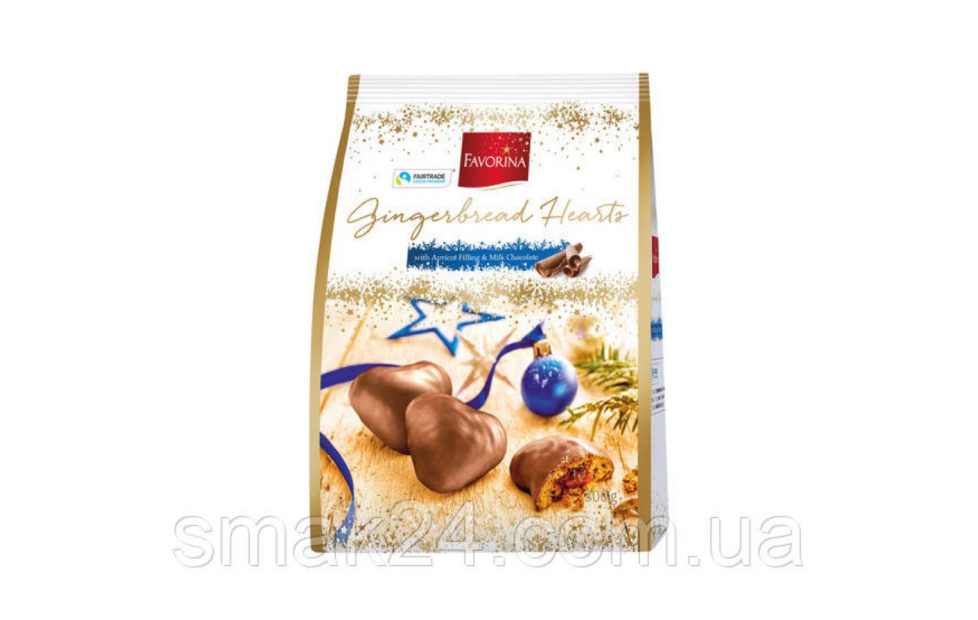 Мини-Пряники сердечки в молочном шоколаде с фруктовой начинкой  Favorina Германия 300г