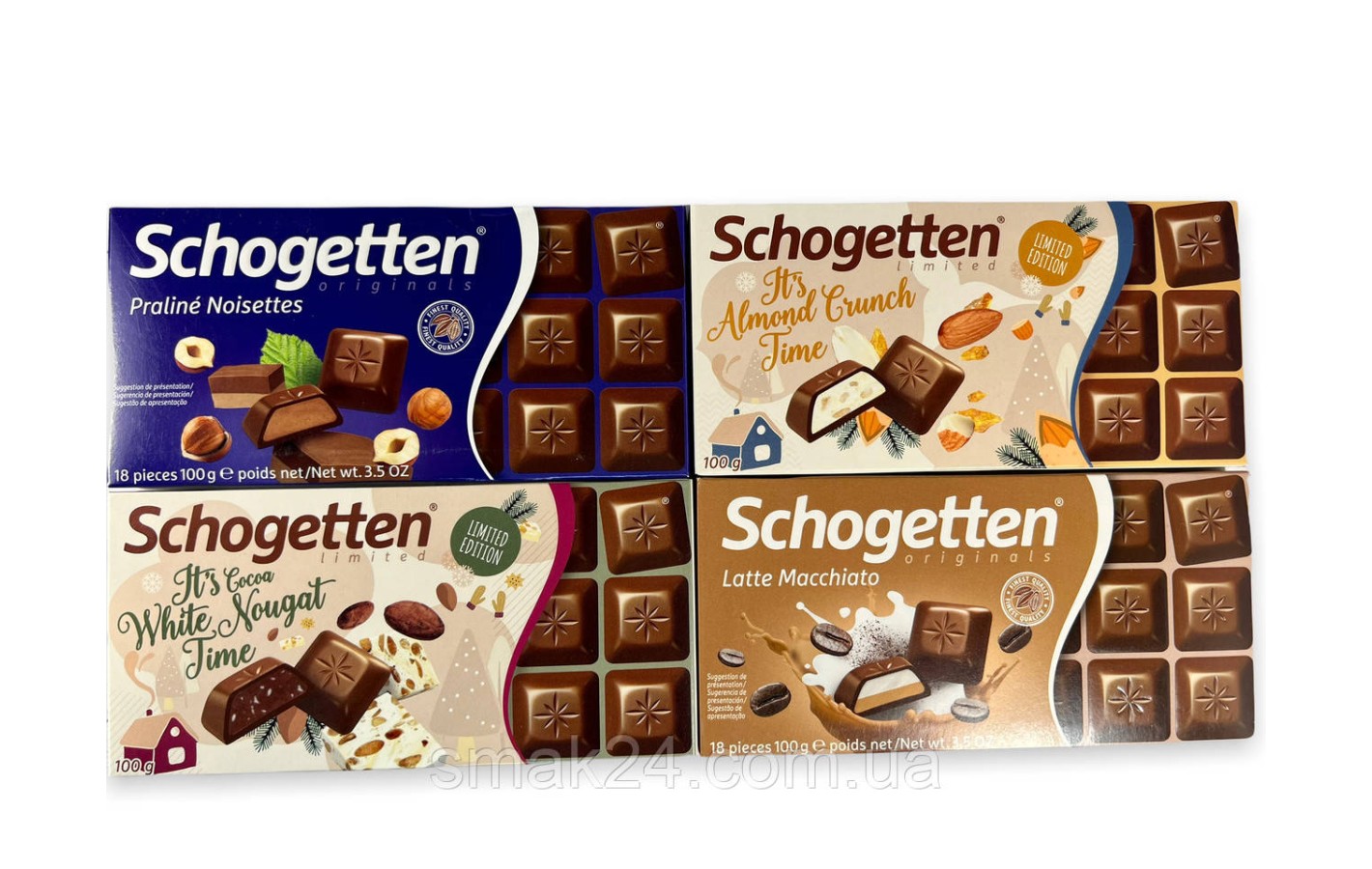 Шоколад Schogetten (Шогетний) 4 шт. х100г Німеччина