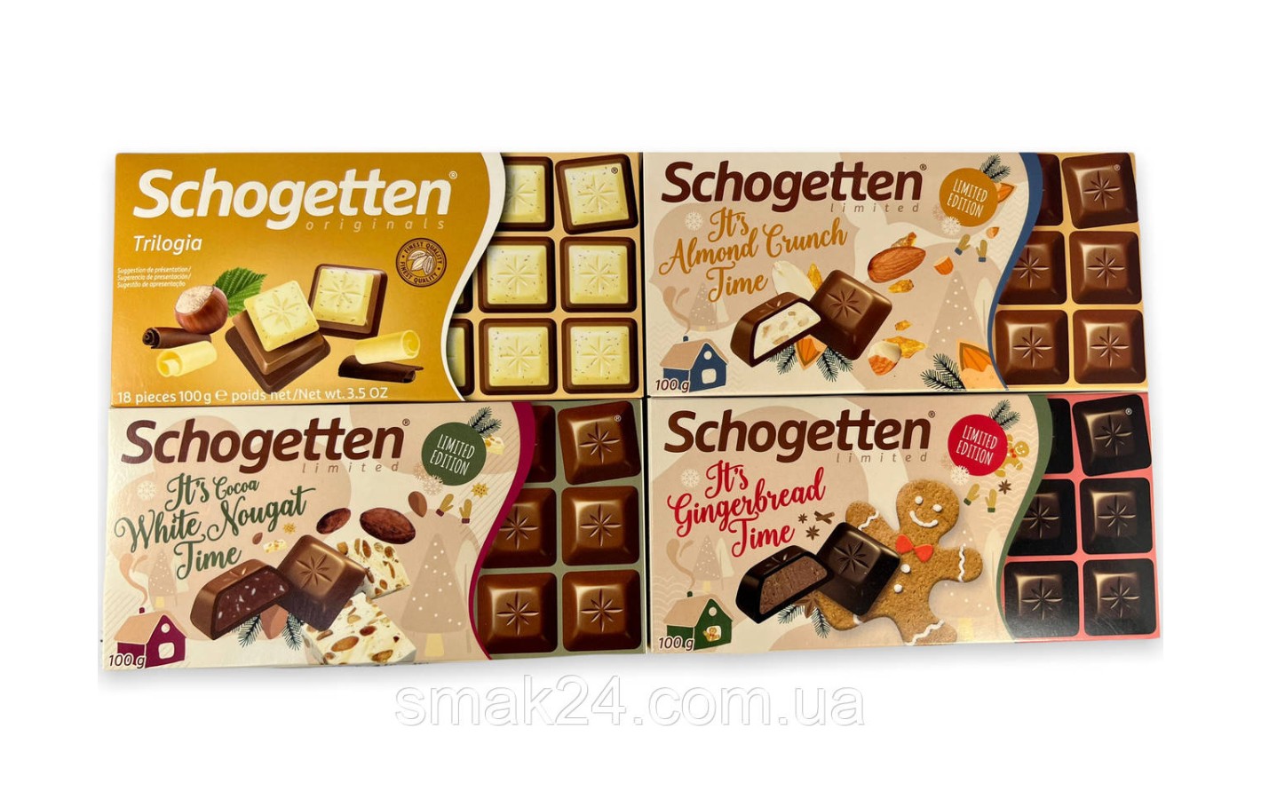 Шоколад Schogetten (Шогеттен) 4шт х100г Німеччина