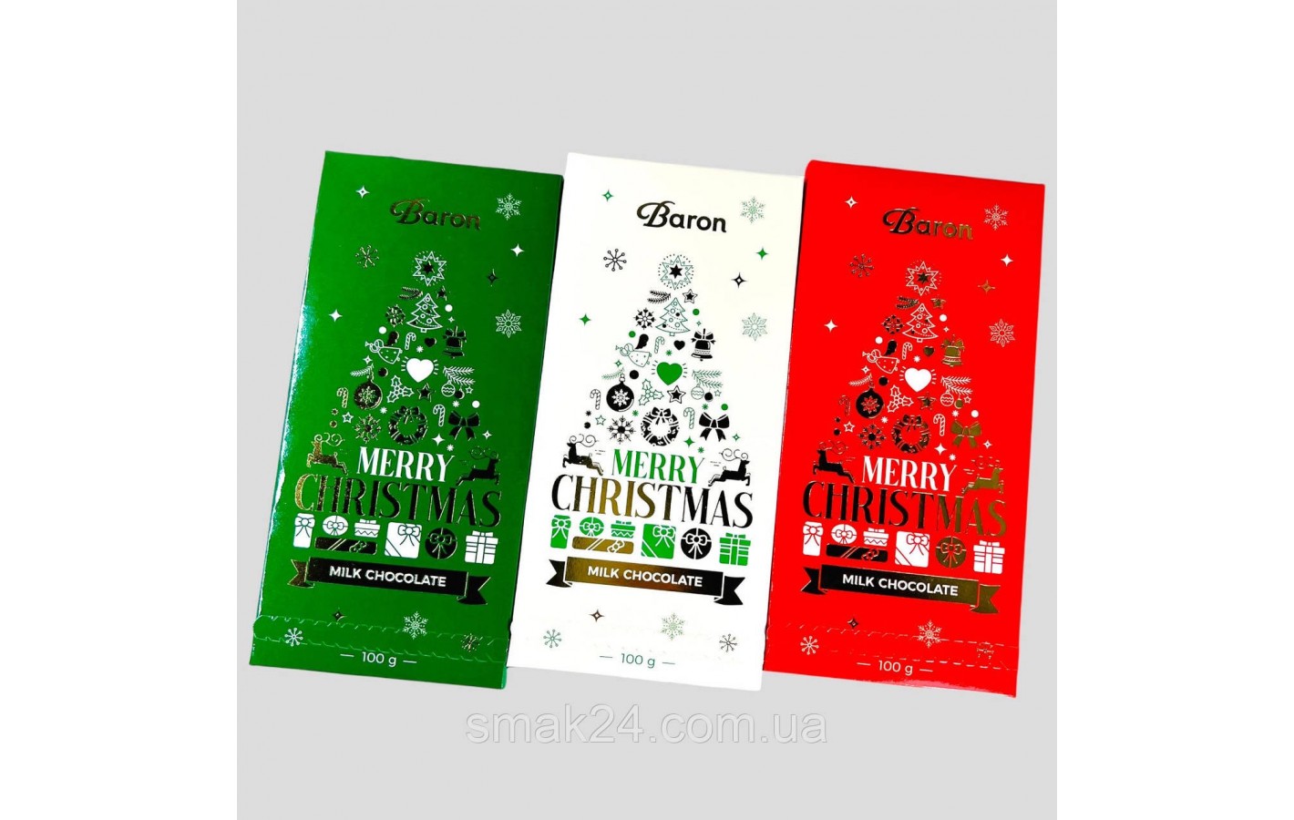Шоколад молочный  Рождество Baron Merry Christmas Польша 100г