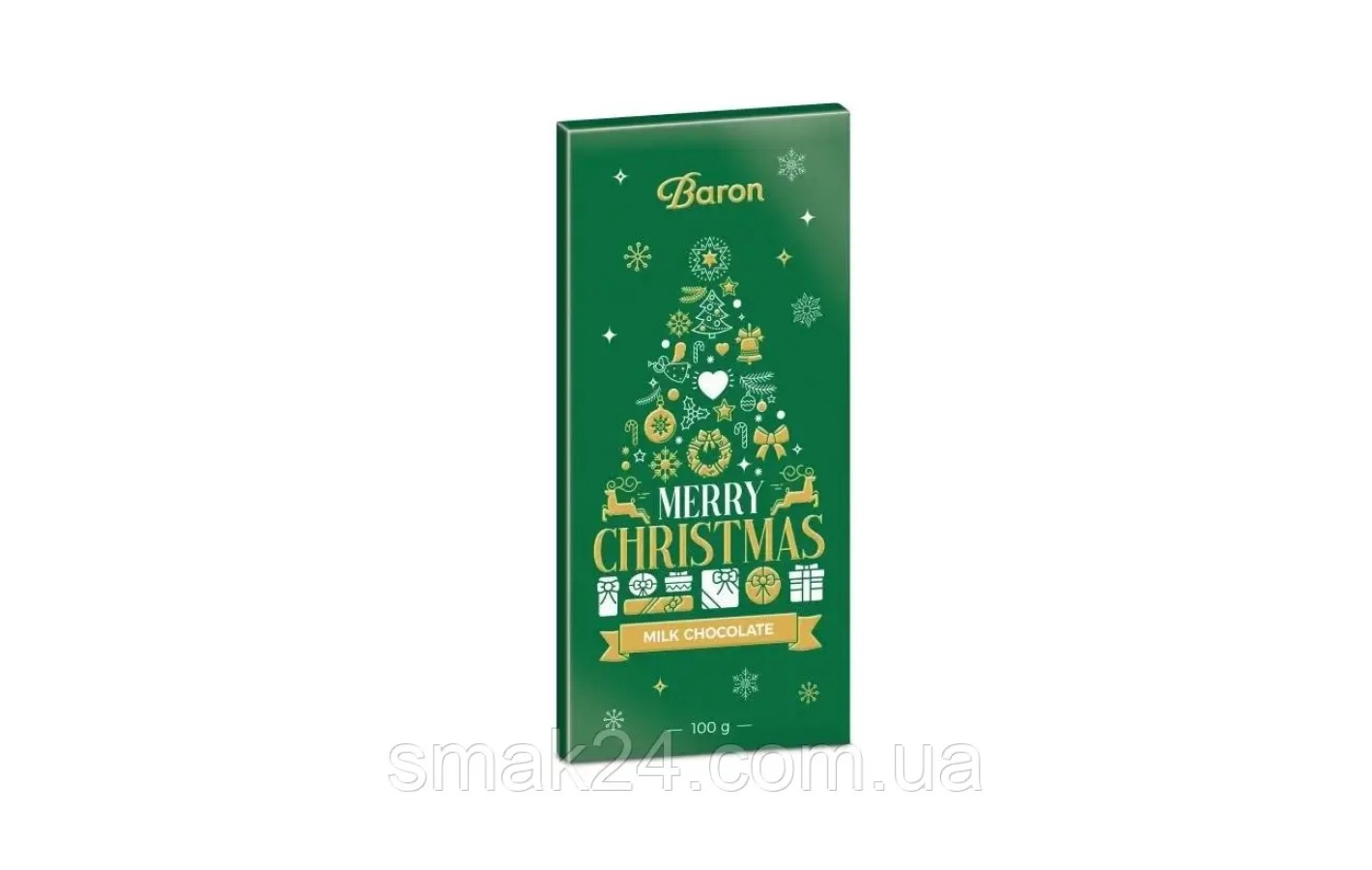 Шоколад молочный  Рождество Baron Merry Christmas Польша 100г