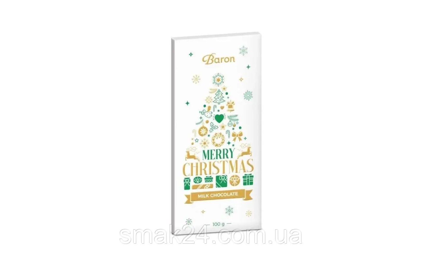 Шоколад молочный  Рождество Baron Merry Christmas Польша 100г