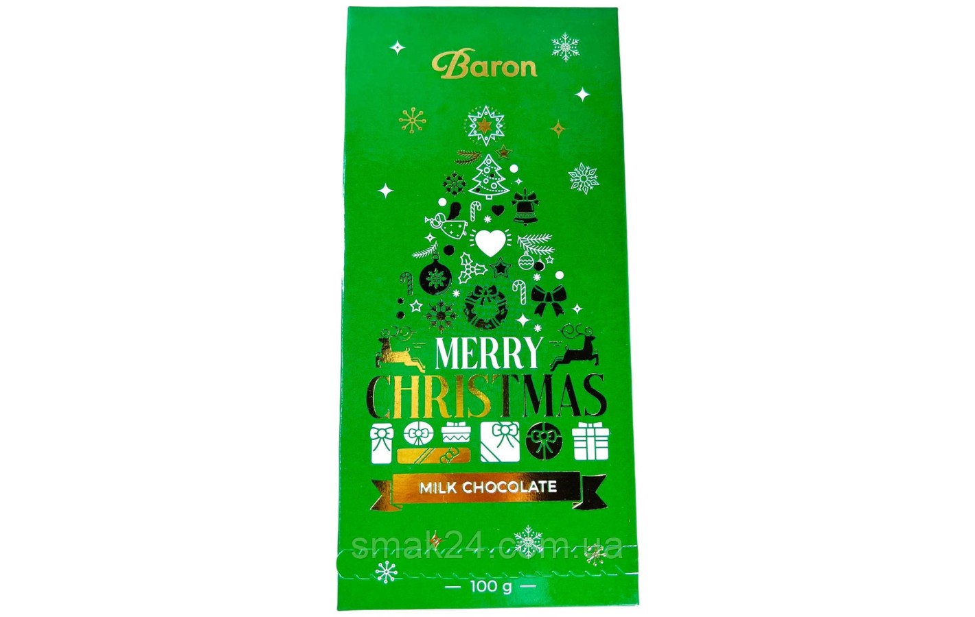 Шоколад молочный  Рождество Baron Merry Christmas Польша 100г
