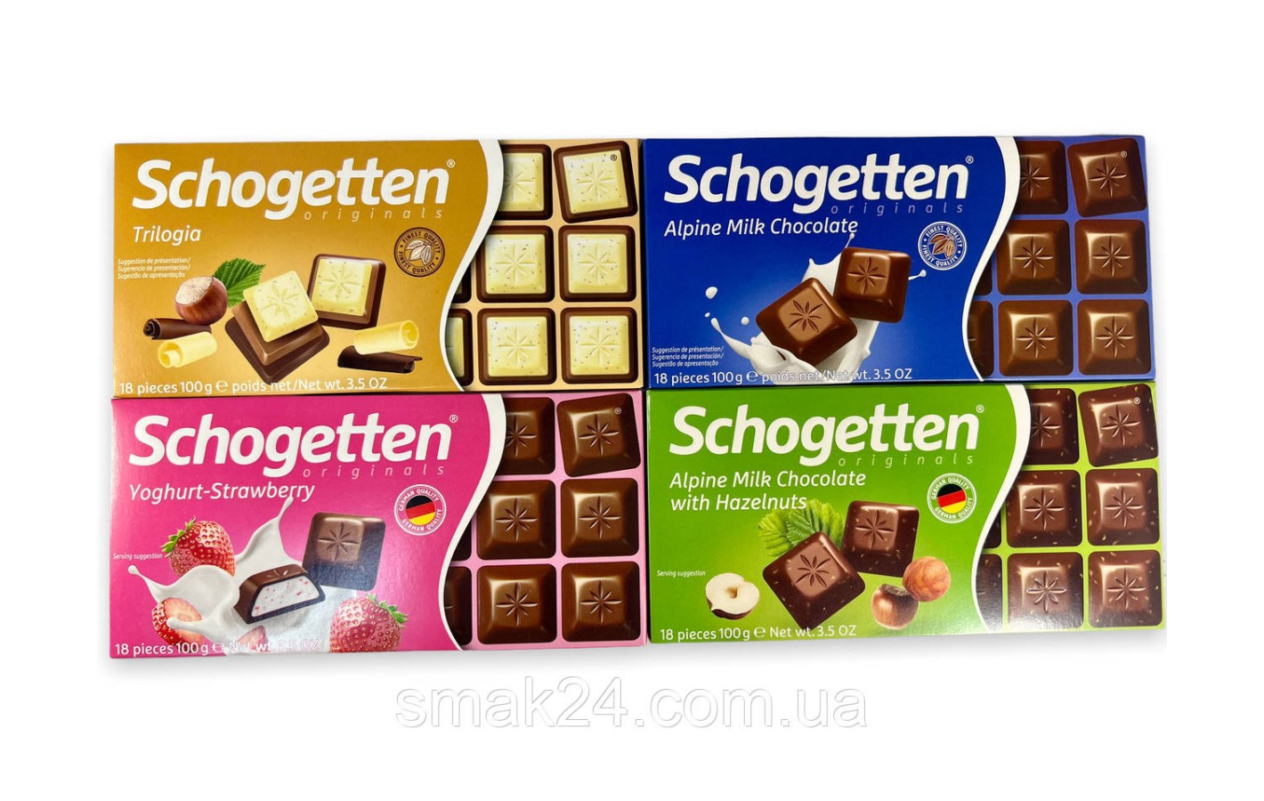 Шоколад Schogetten (Шогеттен) 4шт х100г Німеччина