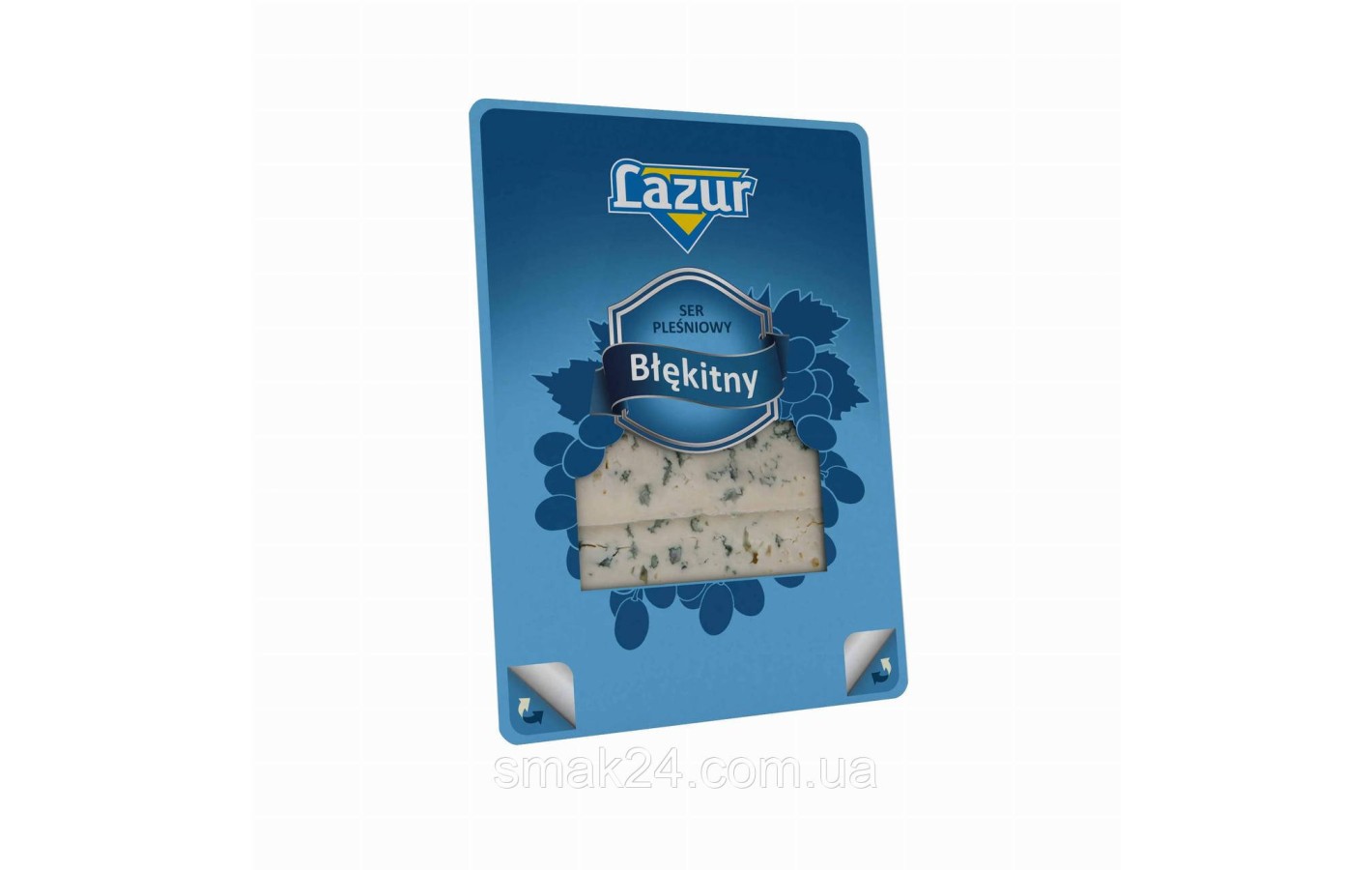 Сир із блакитною цвіллю в пластинах Lazur Ser Blekitny Plastry 100 г Польща