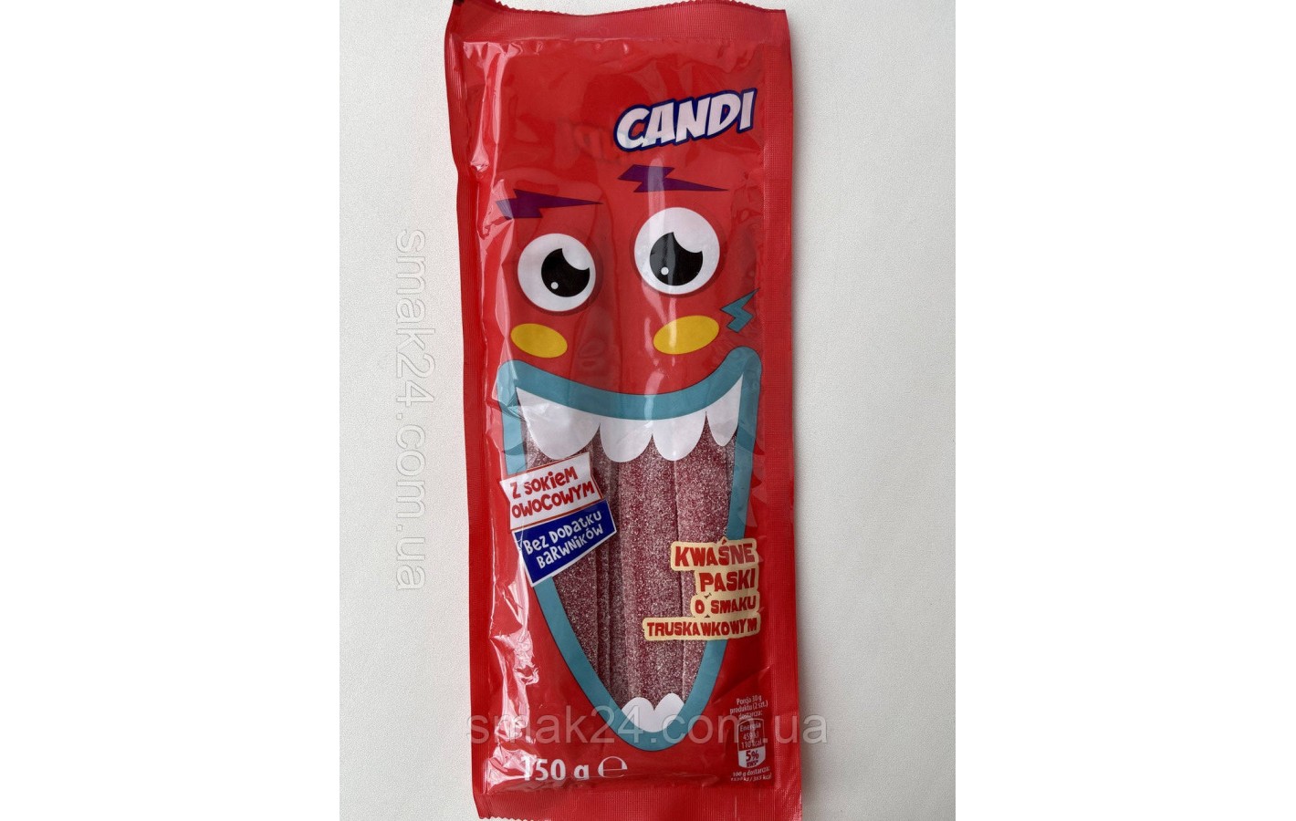 Желейні цукерки зі смаком Полуниці Candi Strawberry 150 г