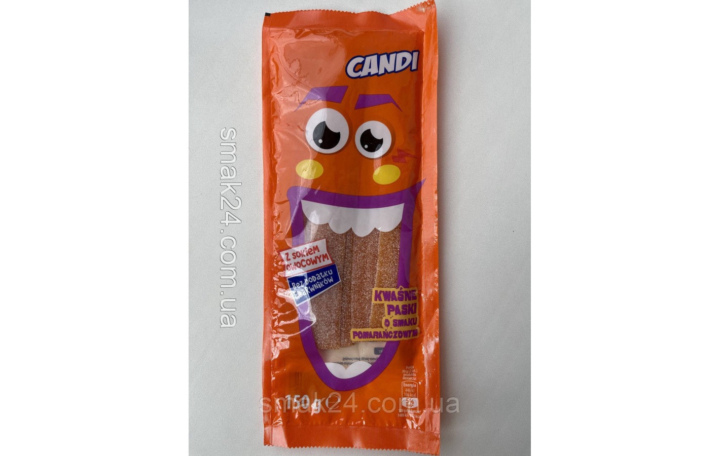 Желейні цукерки кислі зі смаком Полуниці Candi Strawberry 150 г