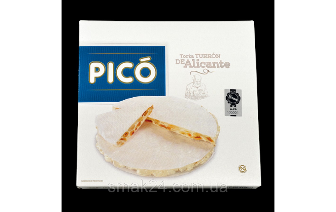 Білий торт (туррон) БЕЗ ГЛЮТЕНУ PICO Torta Turron de Alicante Extra 150г Іспанія