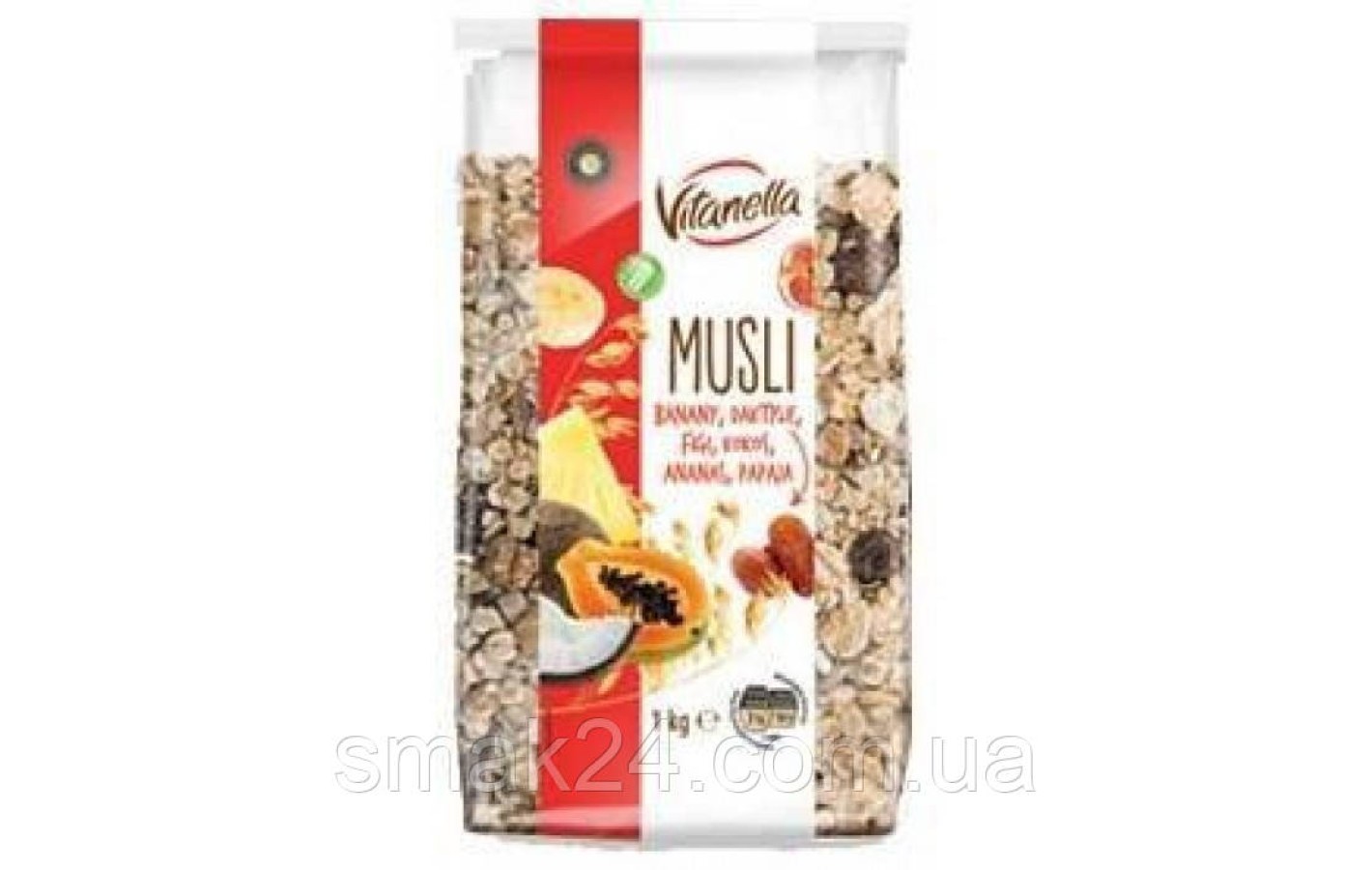 Мюсли Банан, Инжир, Кокос, Ананас, Папайя Vitanella Musli 1кг Польша