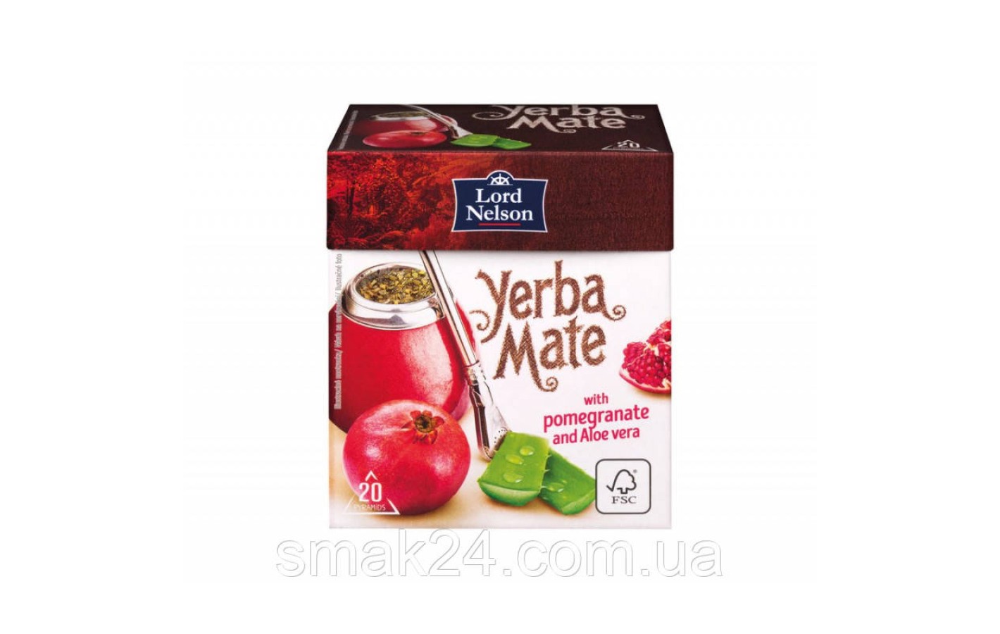 Чай со вкусом Мяты и травы Лимонника Lord Nelson Yerba Mate o smaku mieta i trawa cytrynowa  20пакет. Польша