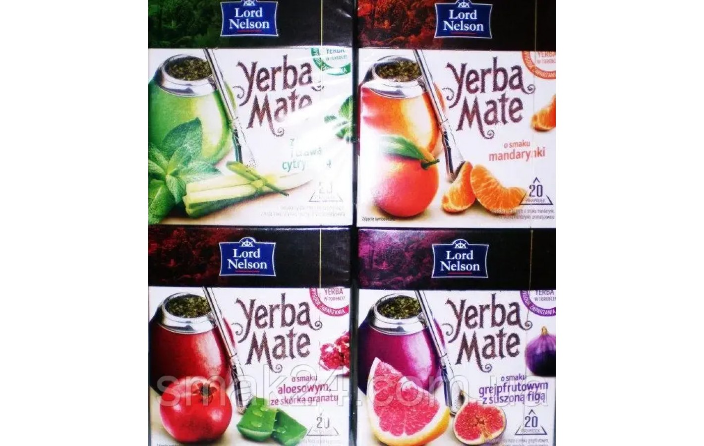 Чай со вкусом Мандарина Lord Nelson Yerba Mate o smaku Mandarynki  20пакет. Польша