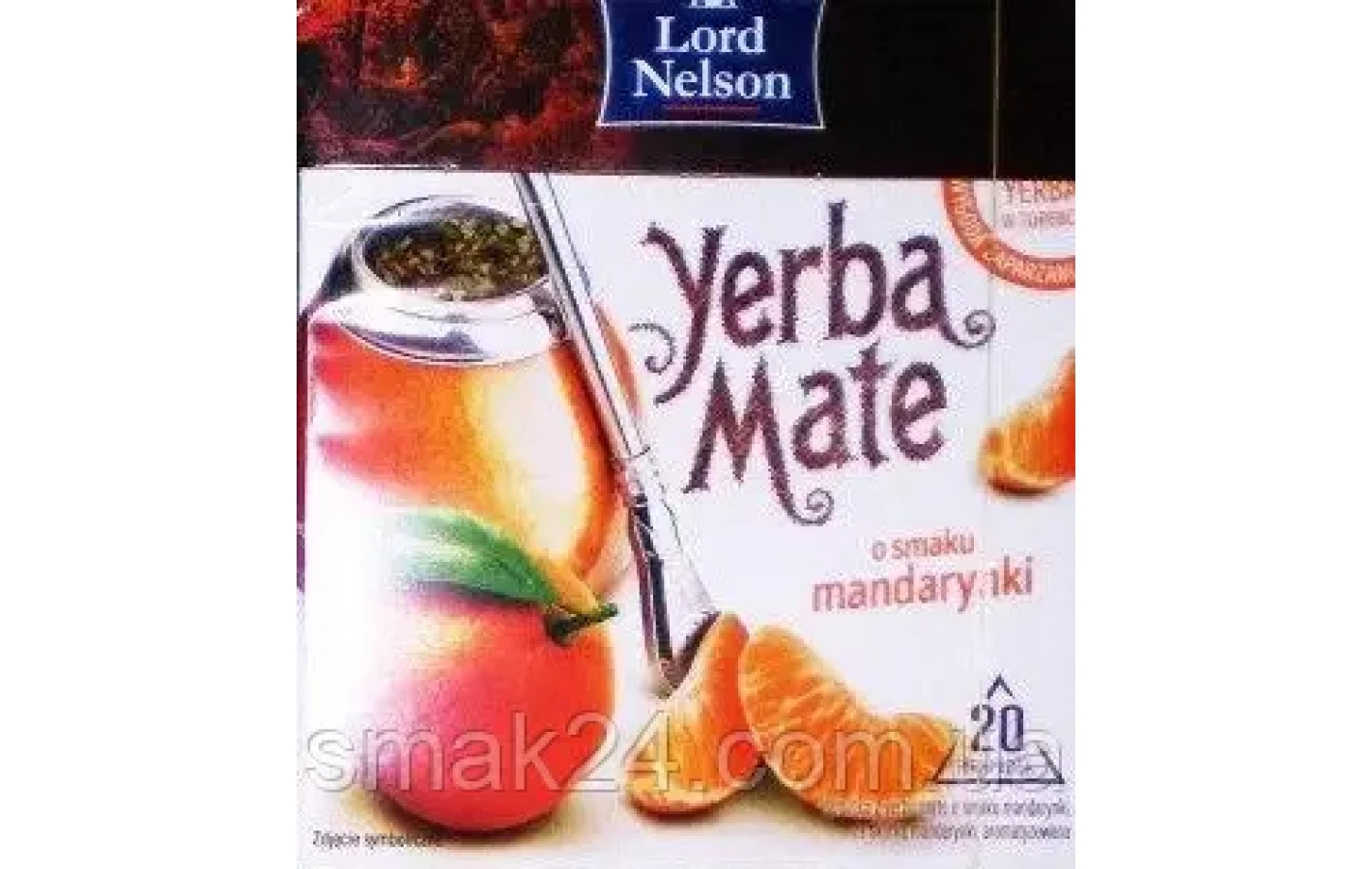 Чай со вкусом Мандарина Lord Nelson Yerba Mate o smaku Mandarynki  20пакет. Польша