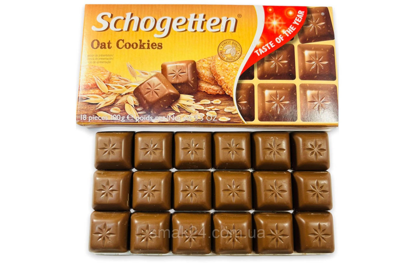 Шоколад молочний Schogetten OAT COOKIES з вівсяним печивом 100г, Німеччина