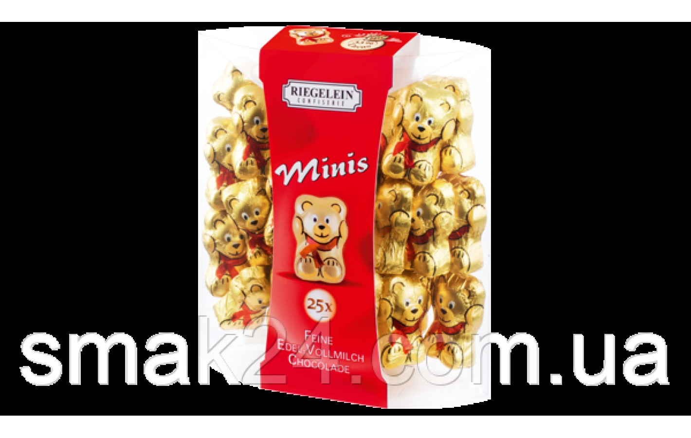 Мінішоколад молочної Ведмедики Riegelein choco minis 125 г Німеччина