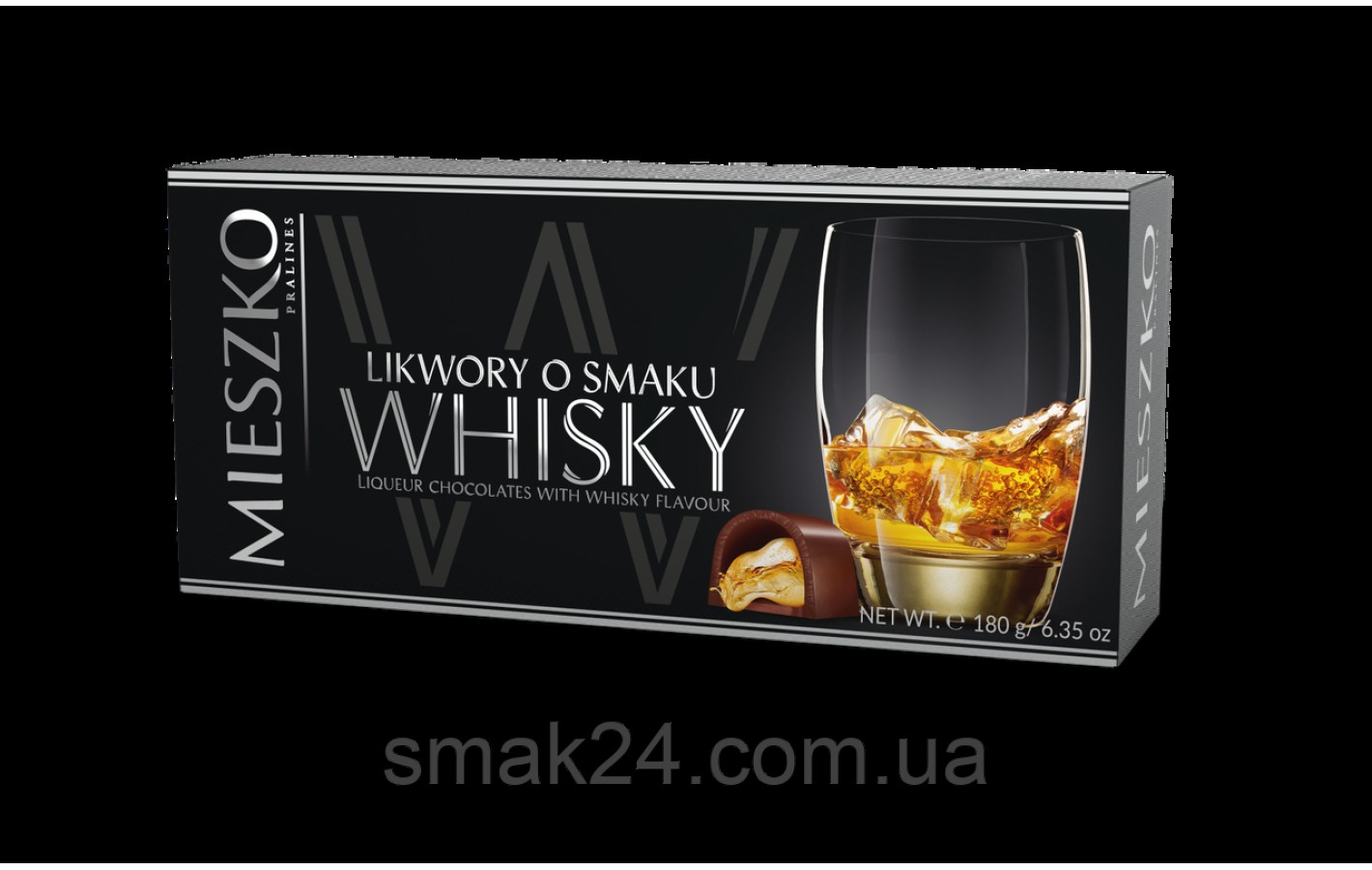 Шоколадні цукерки лікер Віскі Mieszko Whisky 180г Польща