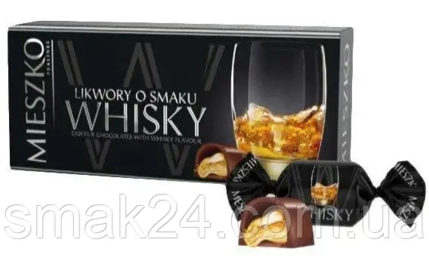 Шоколадні цукерки лікер Віскі Mieszko Whisky 180г Польща