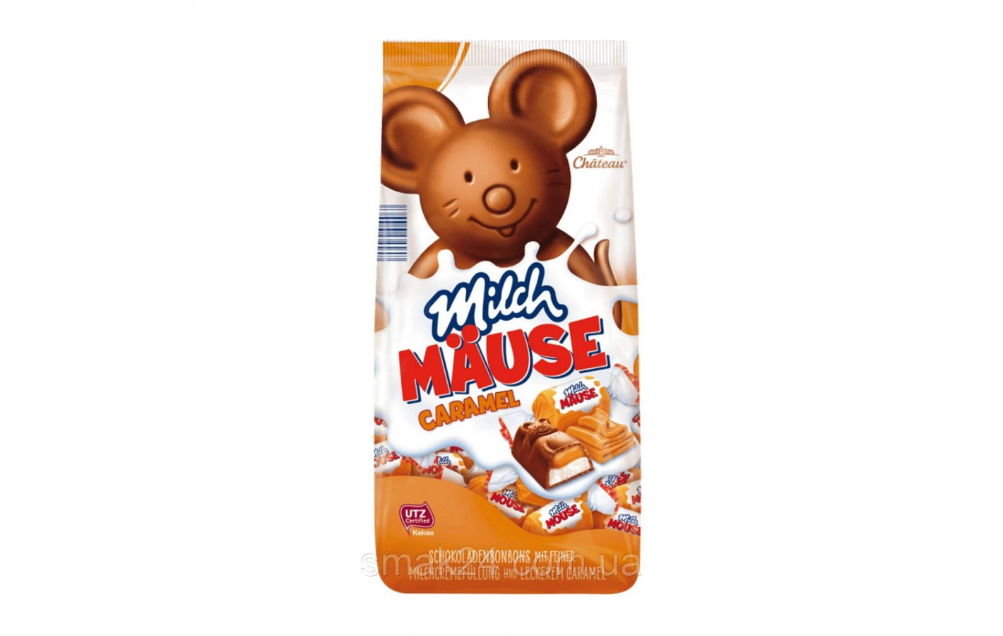Шоколадные конфеты с клубнично-сливочной начинкой Choceur Milch Mause Erdbeere 210г Германия